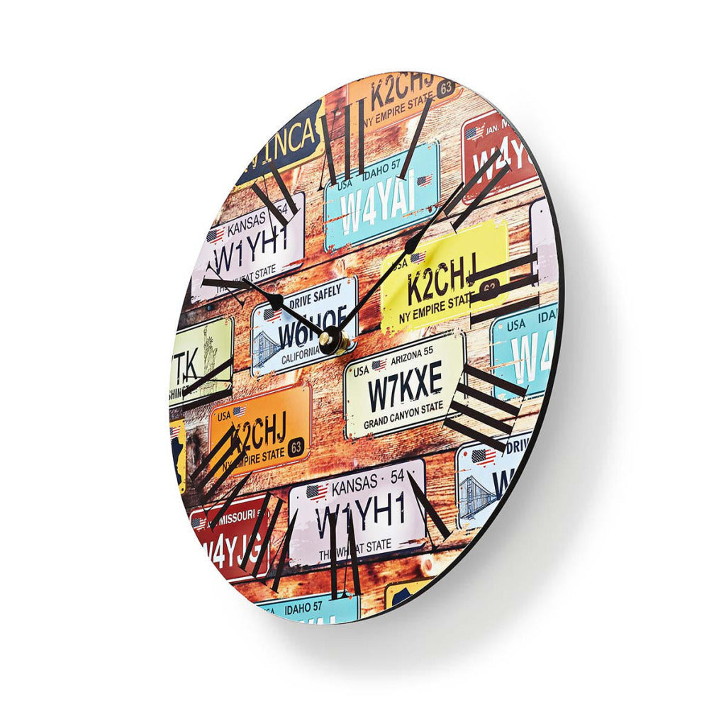 Nedis clwa007wd30lp round wall clock diameter 30 cm travel theme