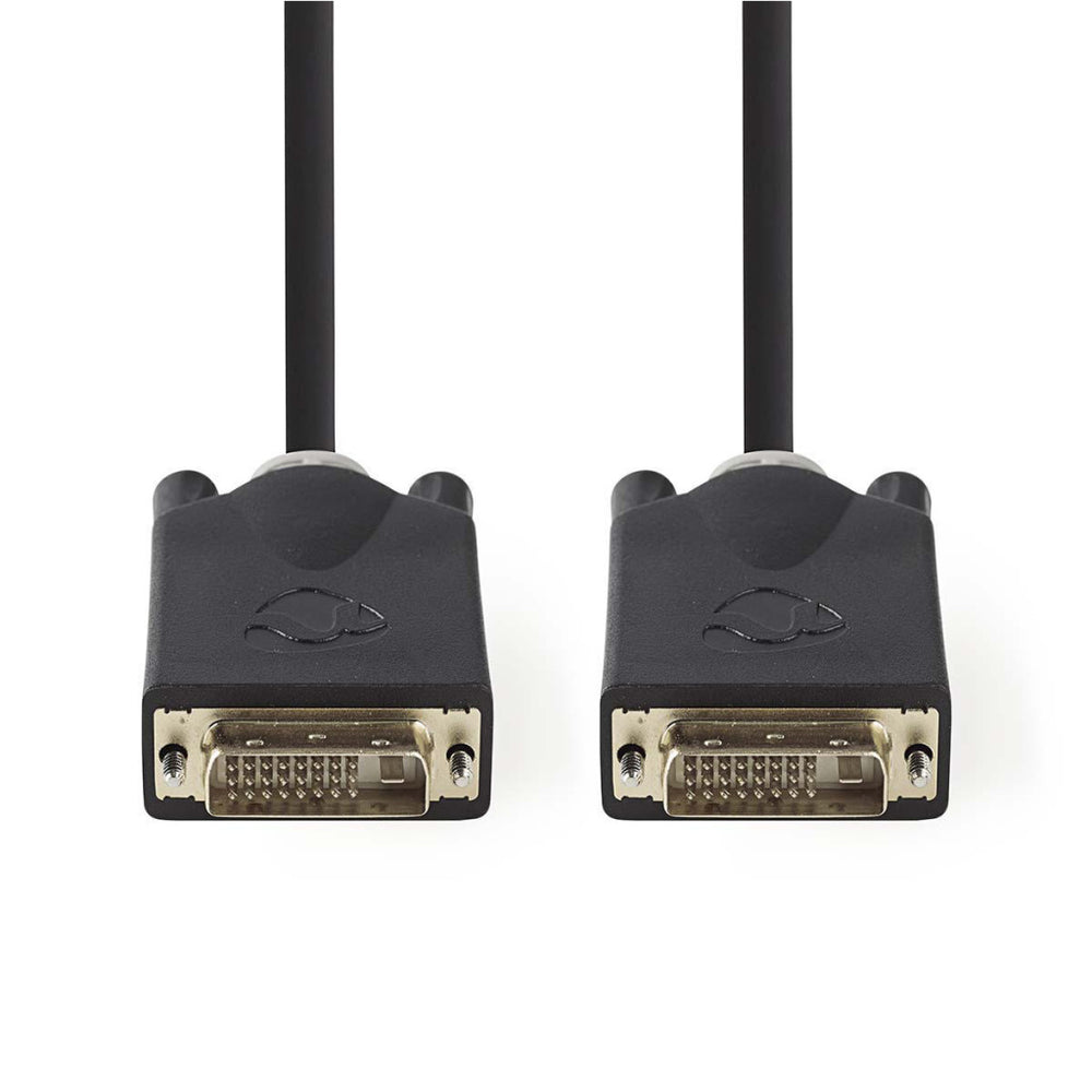 Nedis ccbp32000at20 dvi-kabel dvi-d 24+1-stift hane - dvi-d 24+1-stift hane 2,0 m antracit