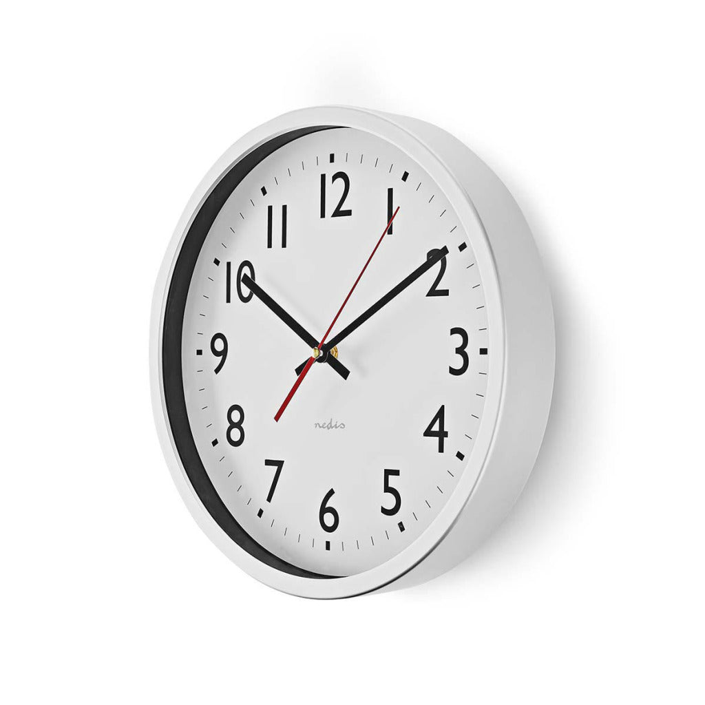 Nedis clwa110wt wall clock 30 cm white