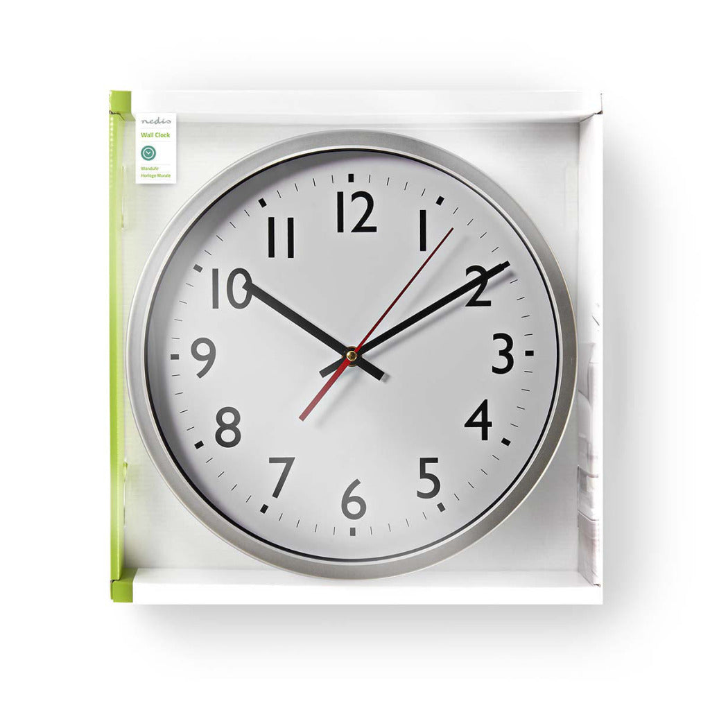 Nedis clwa110wt wall clock 30 cm white