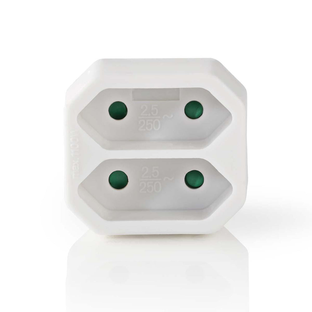 Nedis psspl200c1wt socket splitter 2-way euro socket white