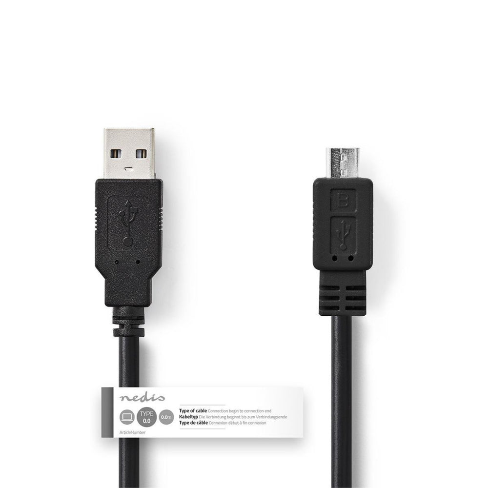 Nedis ccgt60500bk20 Kabel USB 2.0 A Stecker - Micro B Stecker 2,0 m schwarz