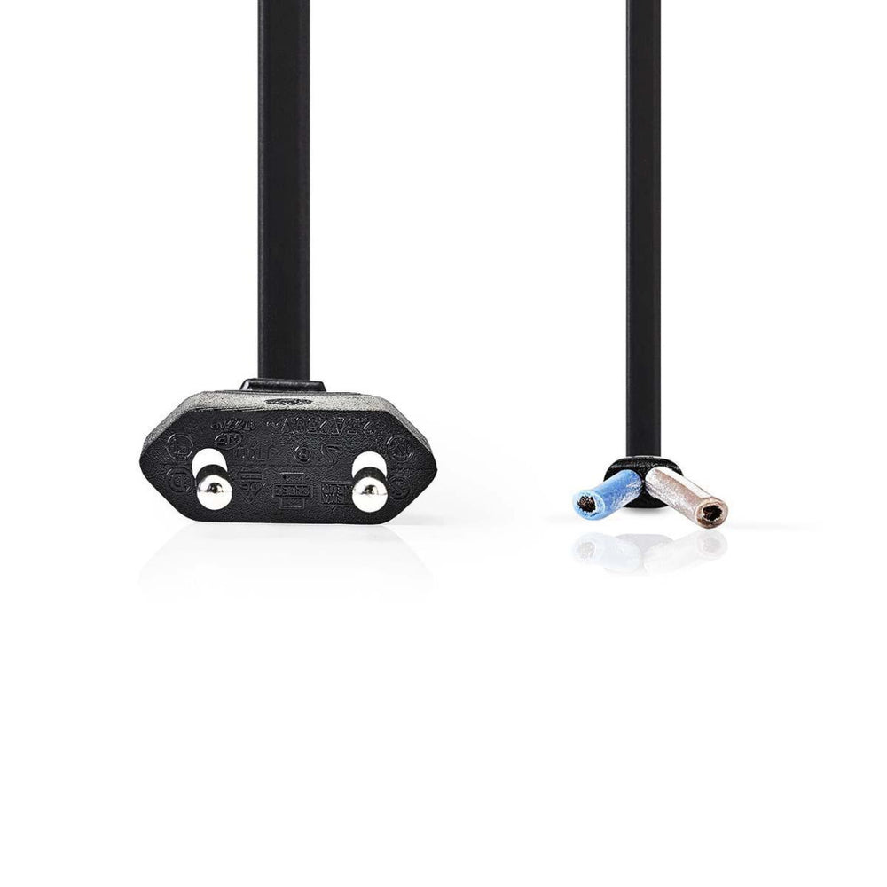 Nedis pcgp11700bk20 power cable euro plug - open cable end 2.0 m black