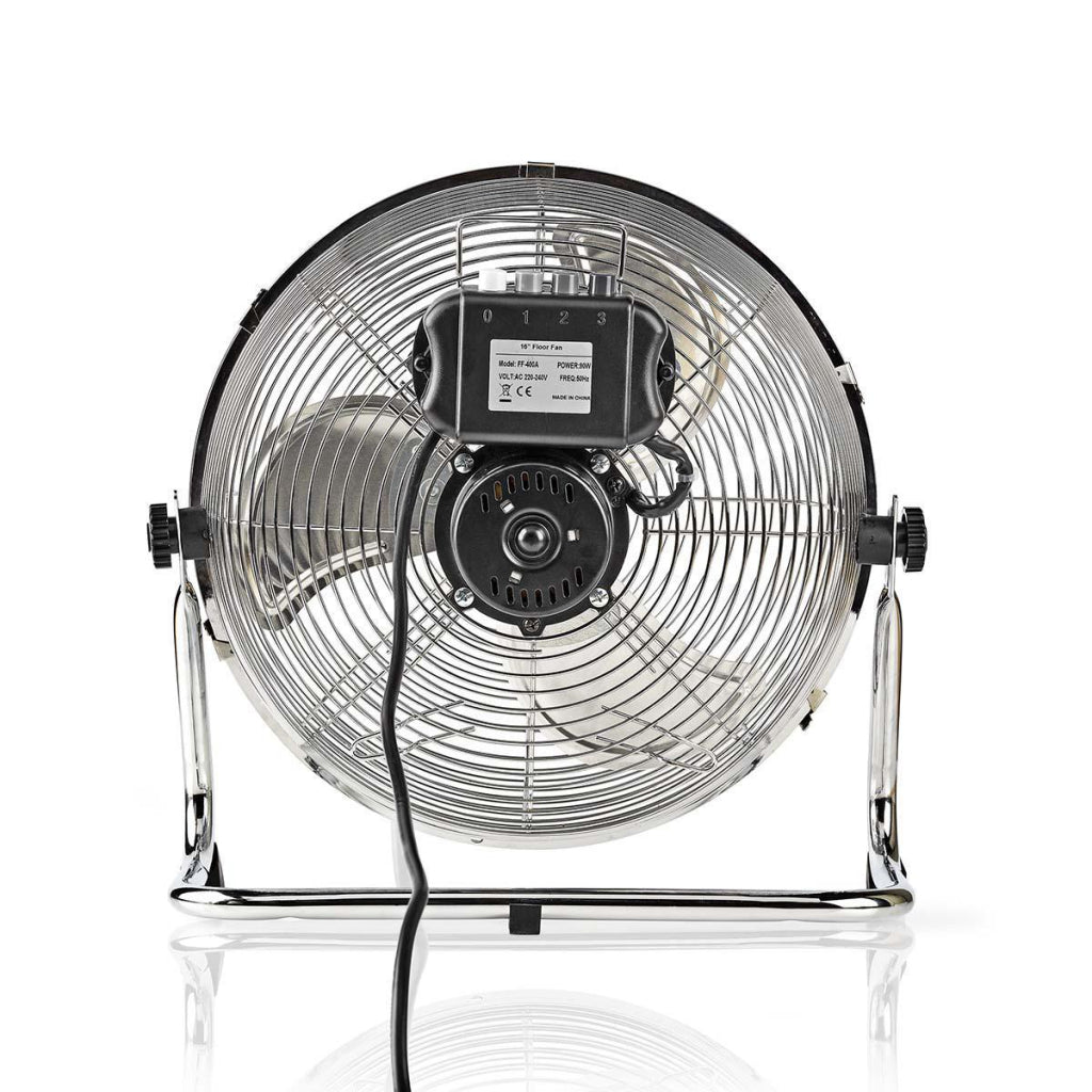 Nedis fnfl10ccr30 floor fan diameter 30 cm 3 speeds chrome