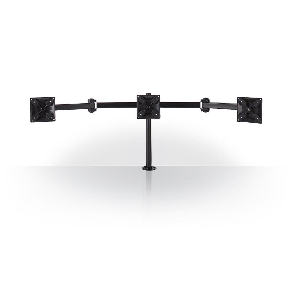 Nedis ergotmm100bk ergonomic monitor bracket, three monitor arms, rotatable and tiltable, black