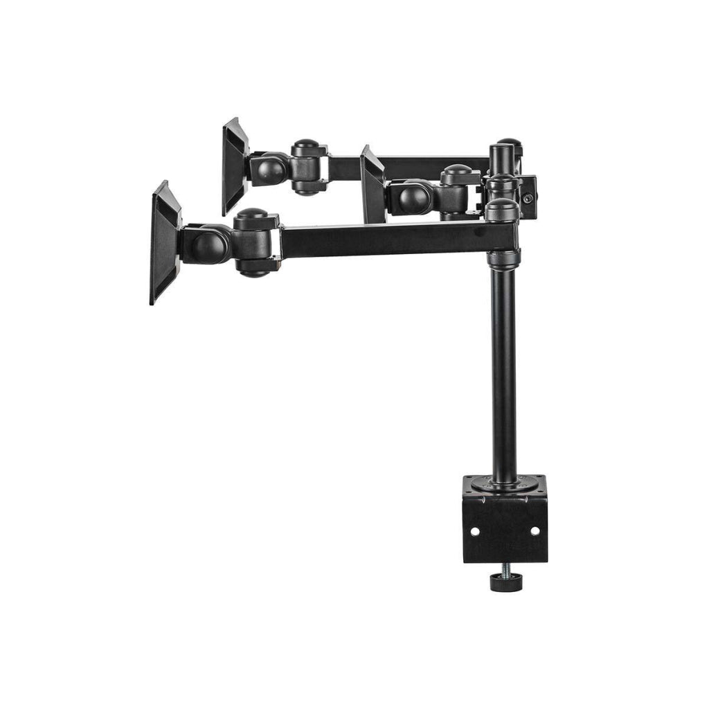 Nedis ergotmm100bk ergonomic monitor bracket, three monitor arms, rotatable and tiltable, black
