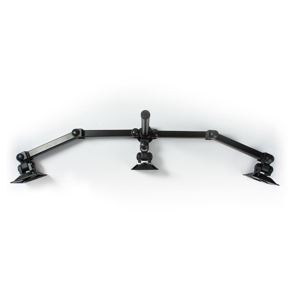 Nedis ergotmm100bk ergonomic monitor bracket, three monitor arms, rotatable and tiltable, black