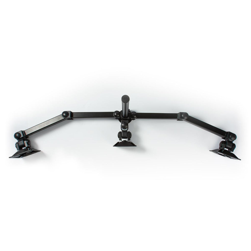 Nedis ergotmm100bk ergonomic monitor bracket, three monitor arms, rotatable and tiltable, black