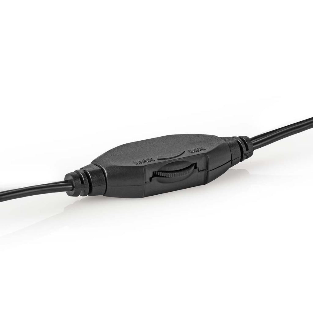 Nedis hpwd1201bk over-ear headphones wired 6.00 m silver black