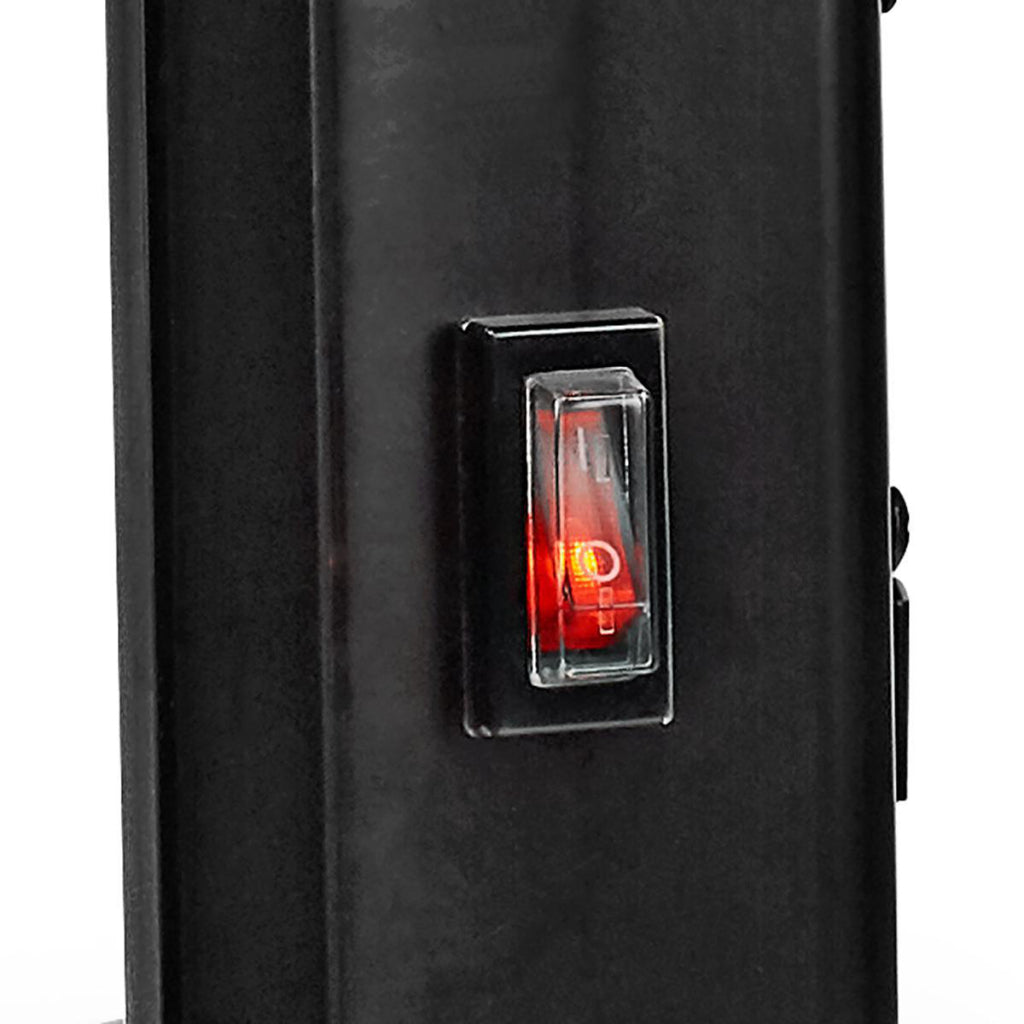 Nedis HTPL20FBK Glass Panel Convection Heater Thermostat LCD Display 2 Heat Settings Standing Wall Mounting 2000 W Black