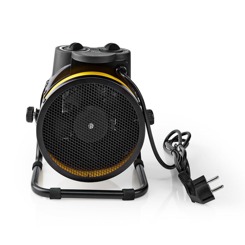 Nedis htif20fyw industrial ceramic fan heater thermostat 3 settings 2000 w yellow