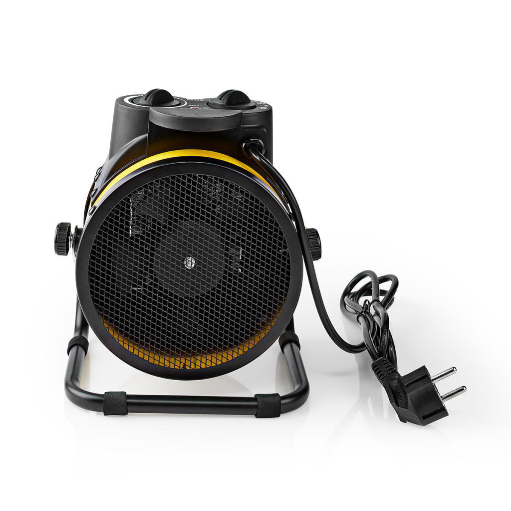 Nedis htif20fyw industrial ceramic fan heater thermostat 3 settings 2000 w yellow