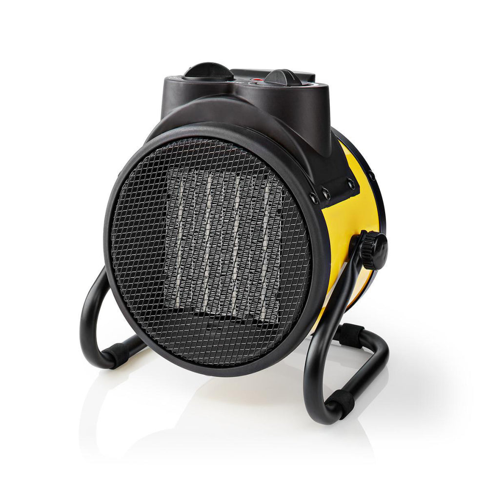 Nedis htif20fyw industrial ceramic fan heater thermostat 3 settings 2000 w yellow