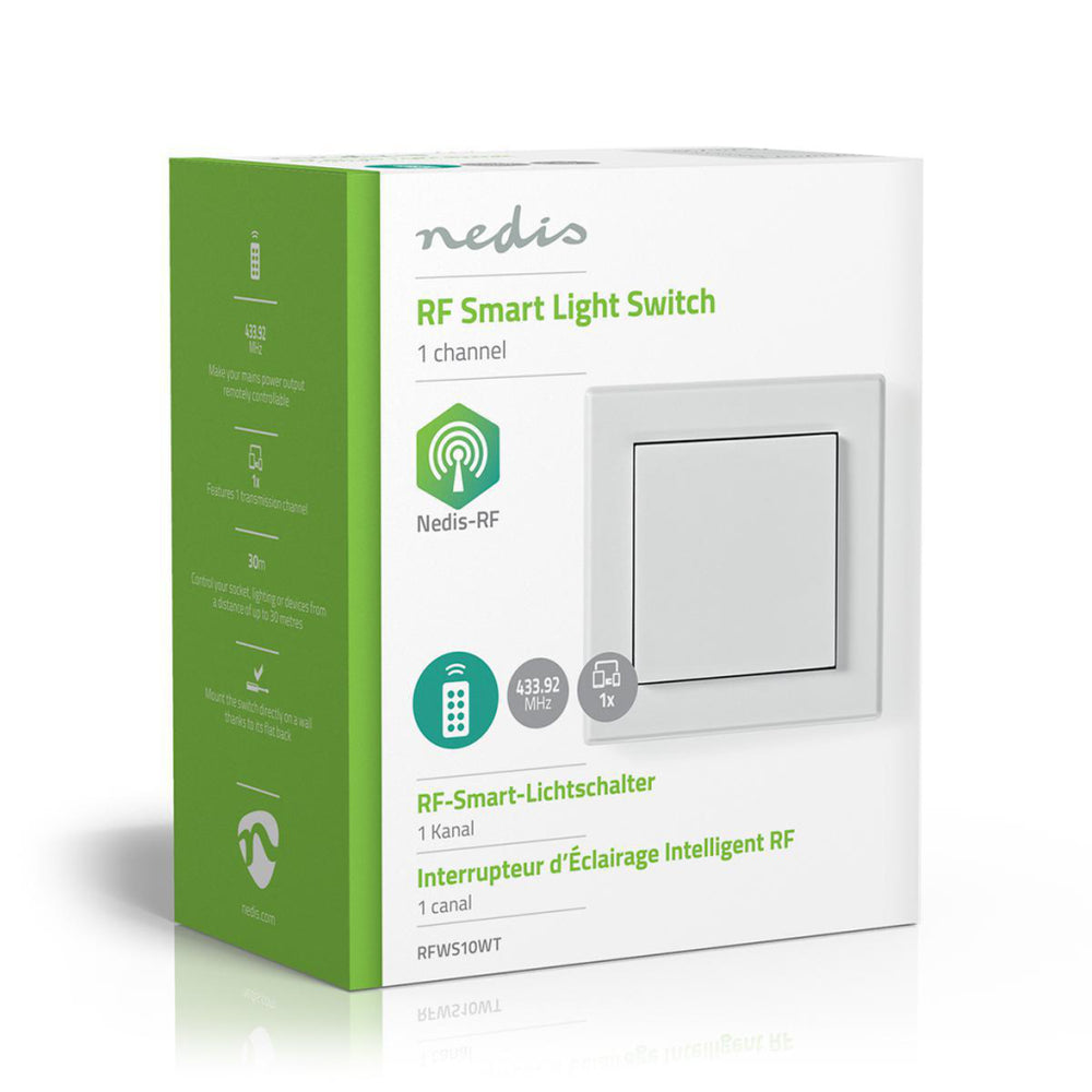 Nedis rfws10wt rf smart wall switch single