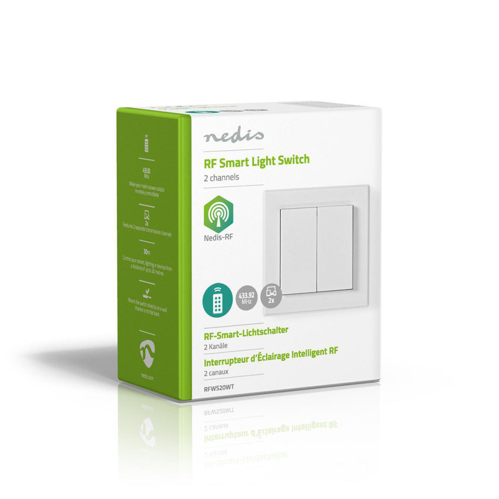 Nedis rfws20wt rf smart light switch double