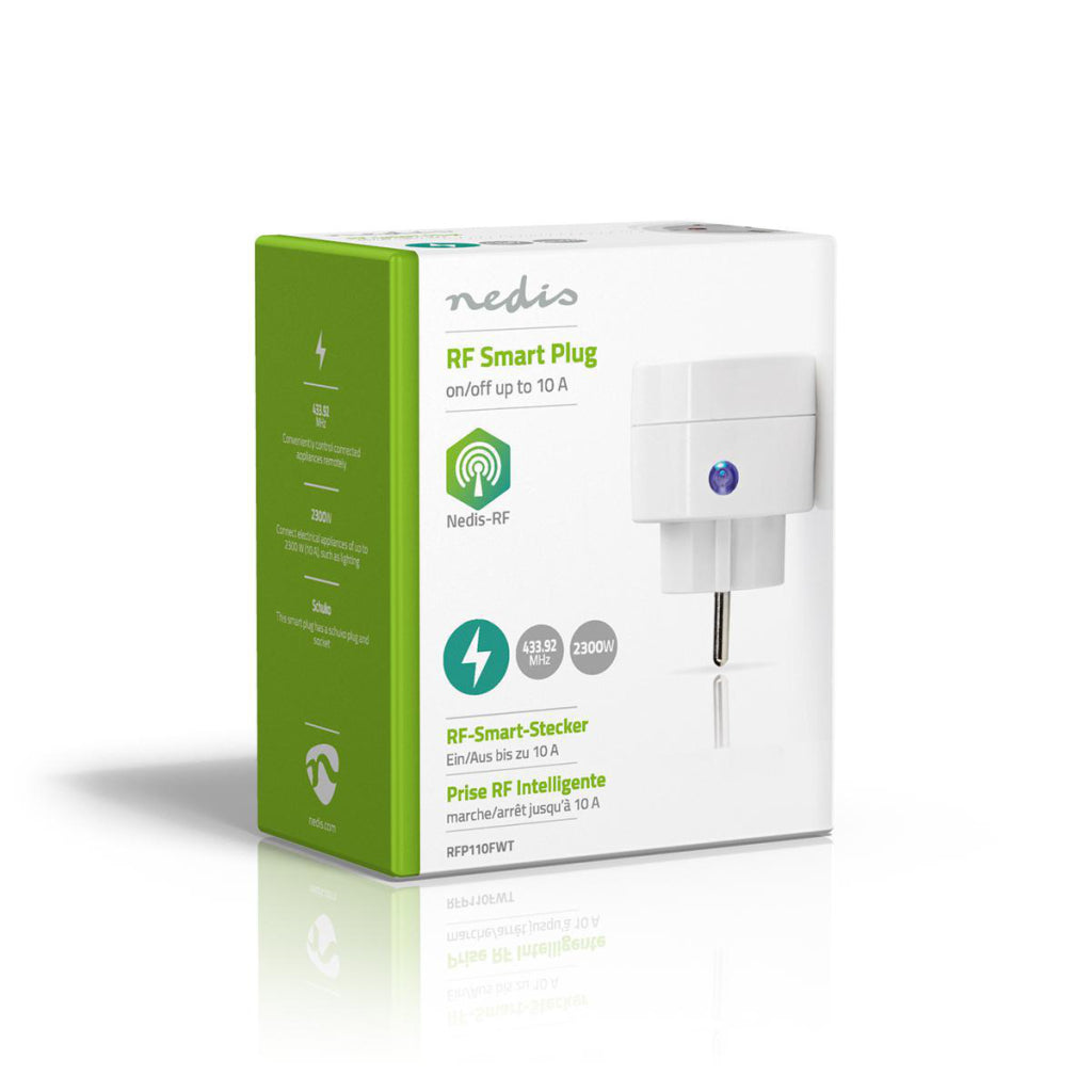 Nedis rfp110fwt prise intelligente rf on off schuko type f 2300 w