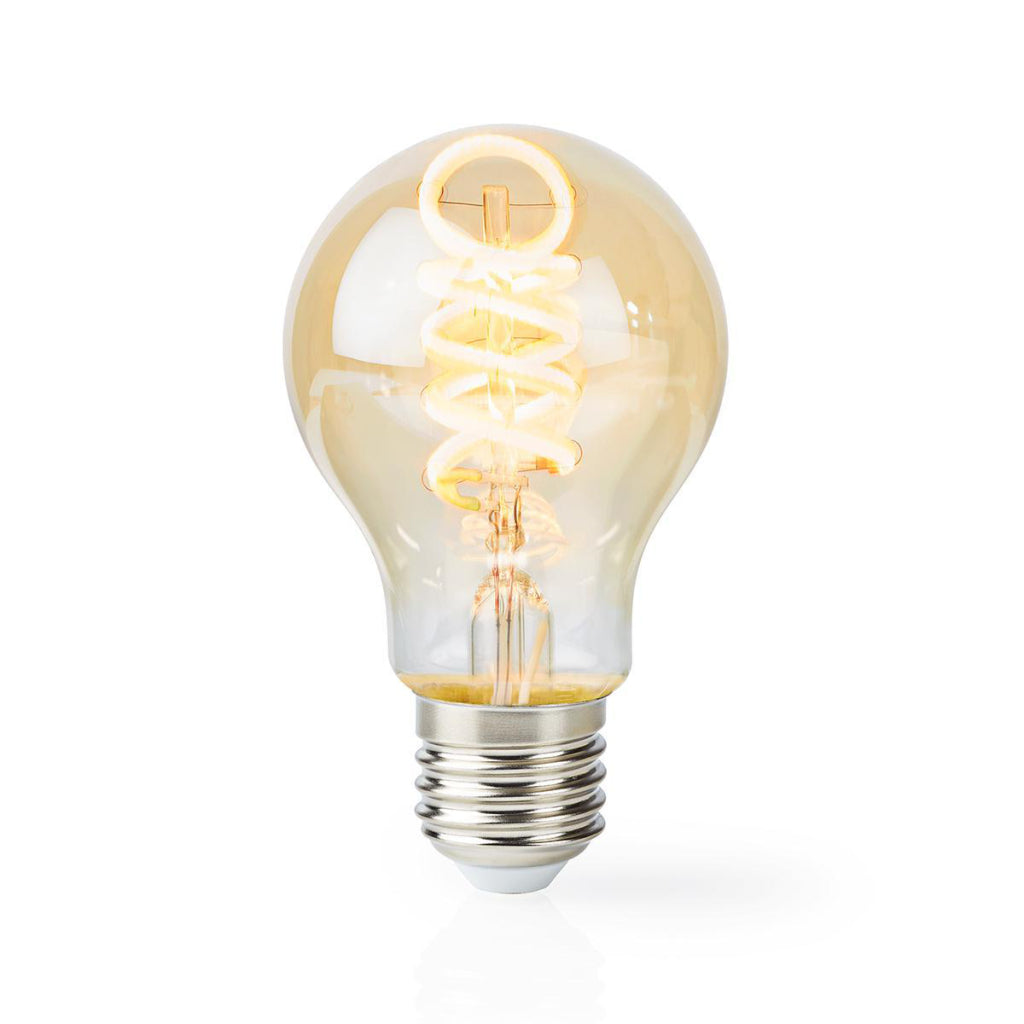 Nedis WiFilt10GDA60 WiFi Warm to Cool White LED Filament Lamp Twisted E27 A60 5.5 W 350 lm