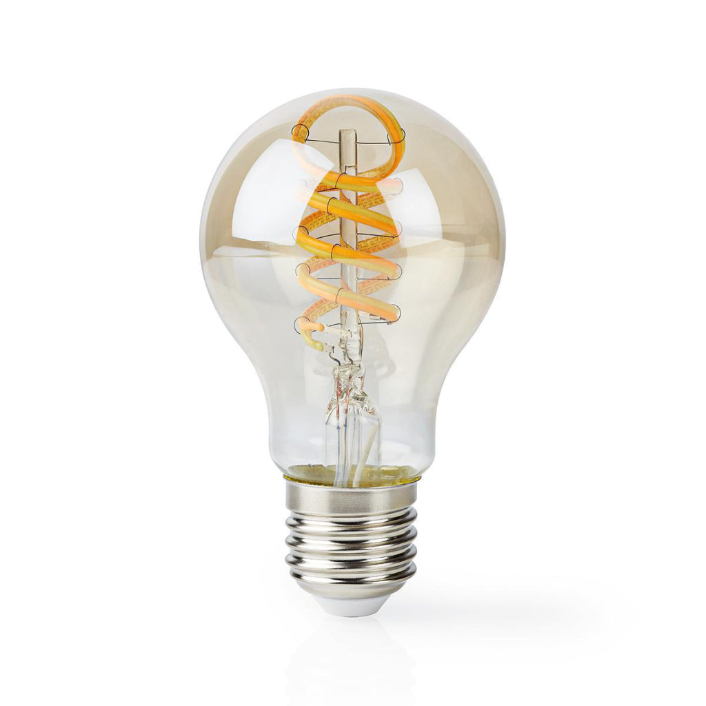 Nedis WiFilt10GDA60 WiFi Warm to Cool White LED Filament Lamp Twisted E27 A60 5.5 W 350 lm