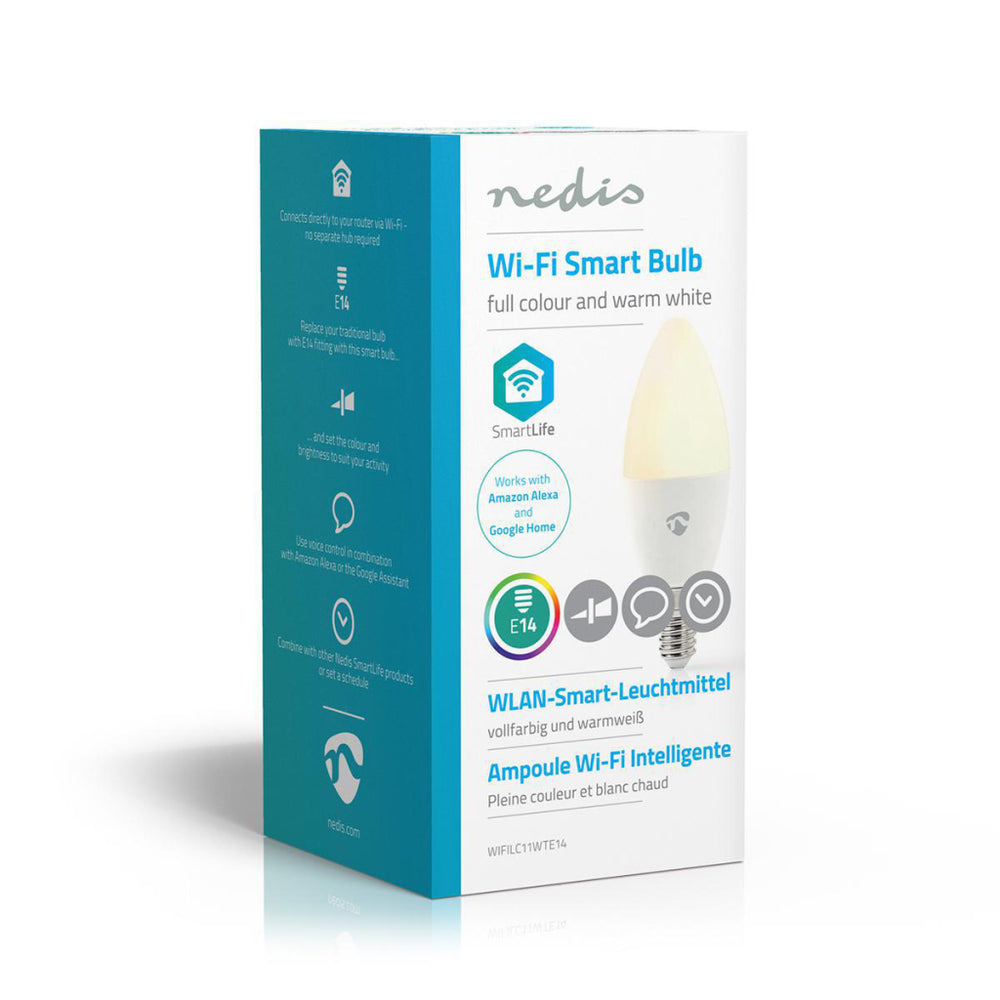 Nedis wifilc11wte14 wi-fi smart LED lamp full color and warm white E14
