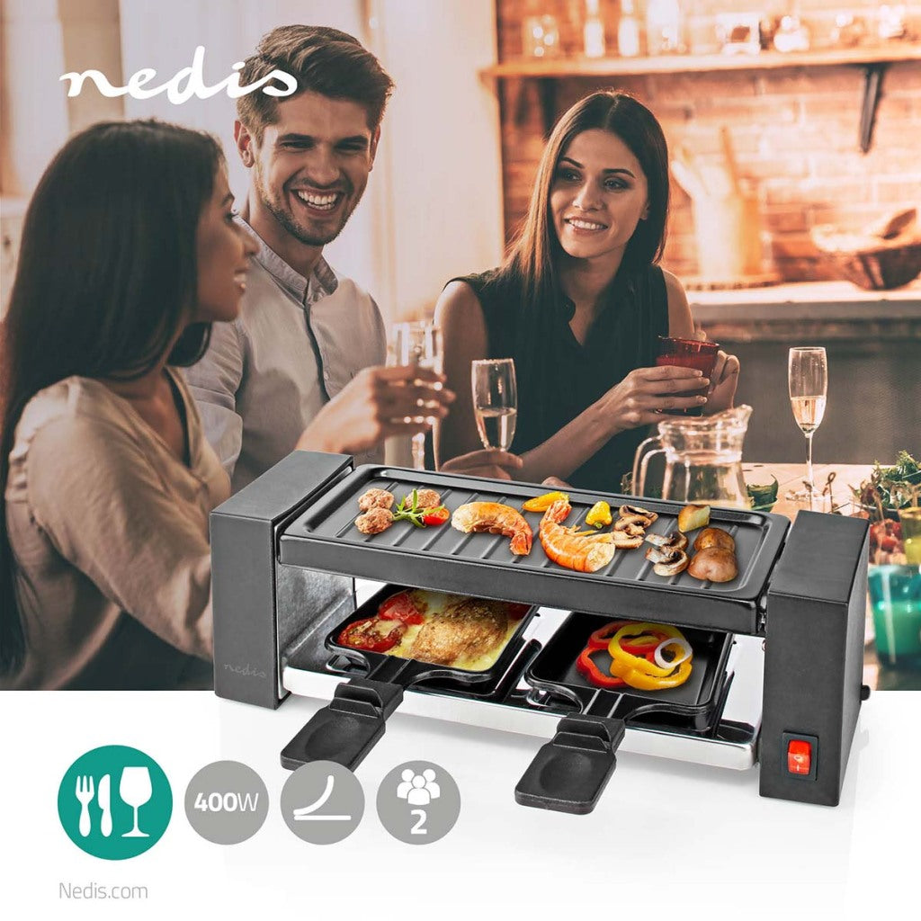 Nedis FCRA210FBK2 Raclette Grill til 2 personer