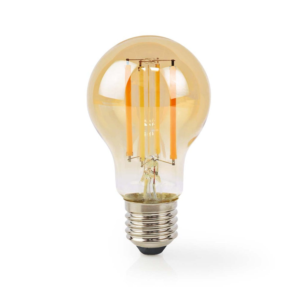 Nedis WiFiLRF10A60 SmartLife LED Filament Lamp Wi-Fi E27 806 lm 7 W Warm White Glass Android iOS Pear
