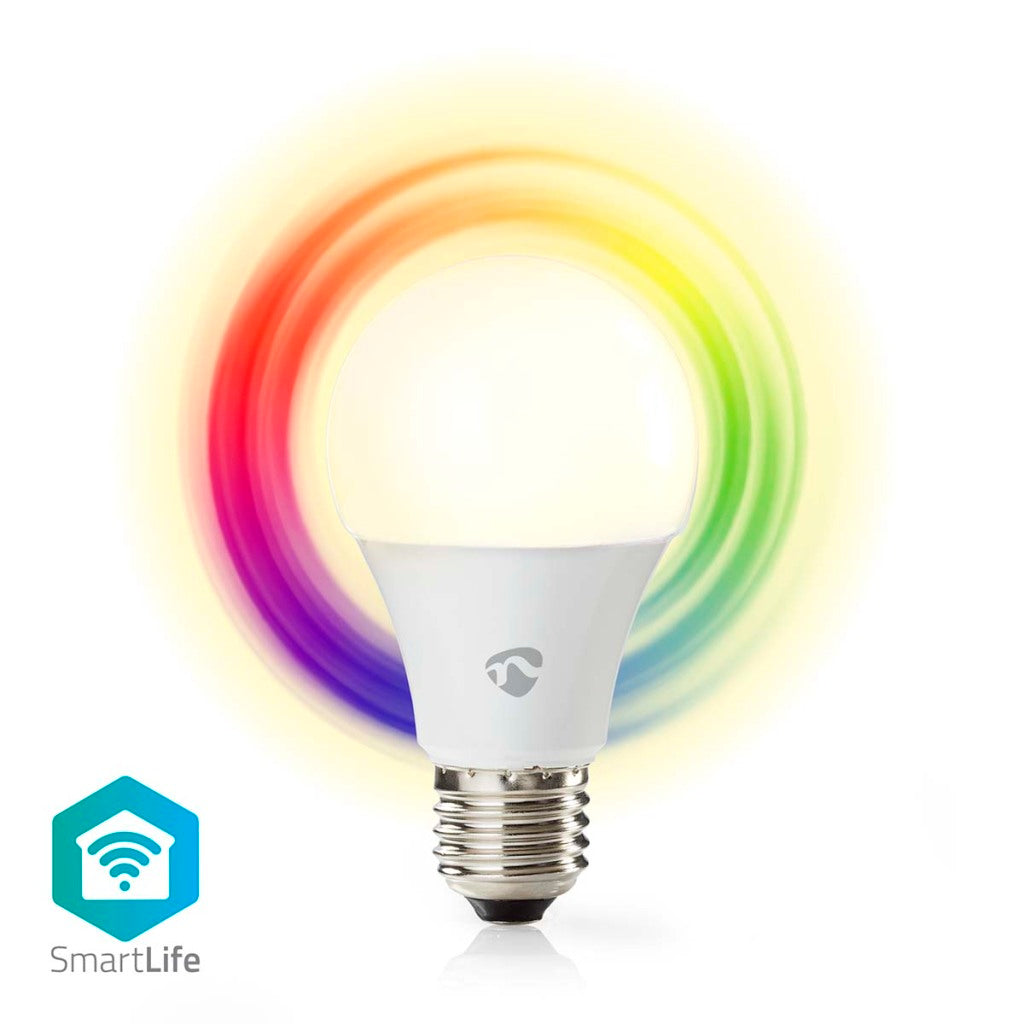 Nedis wifilrc10e27 smartlife vícebarevná lampa wi-fi e27 806 lm 9 w rgb teplá až studená bílá android trade; ios peer
