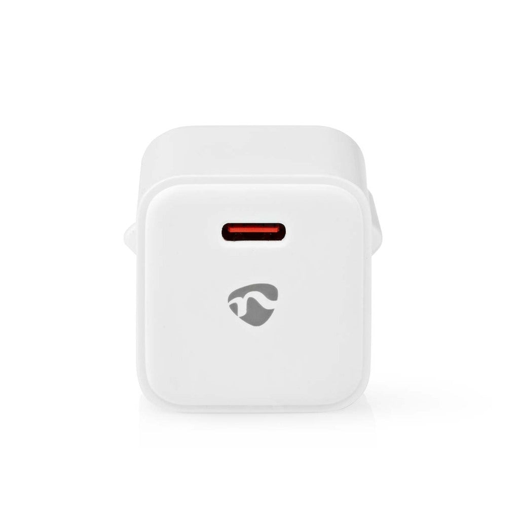 Nedis WCMPD20W100WT Ladegerät 1,67 2,22 3,0 A Ausgänge: 1 USB-C-Handel; 20 W automatische Spannungsauswahl