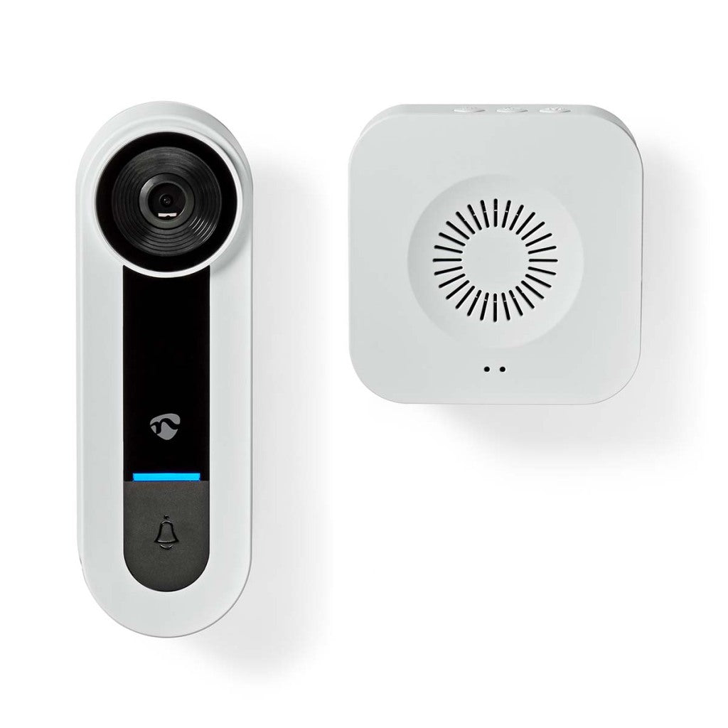 Nedis WIFDP40CWT SmartLife Video Doorbell Wi-Fi NetSvoeding 1536x1536 Cloud Storage (Valgfritt) MicroSD (ikke inkludert) ONVIF IP65 med bevegelsessensor hvit