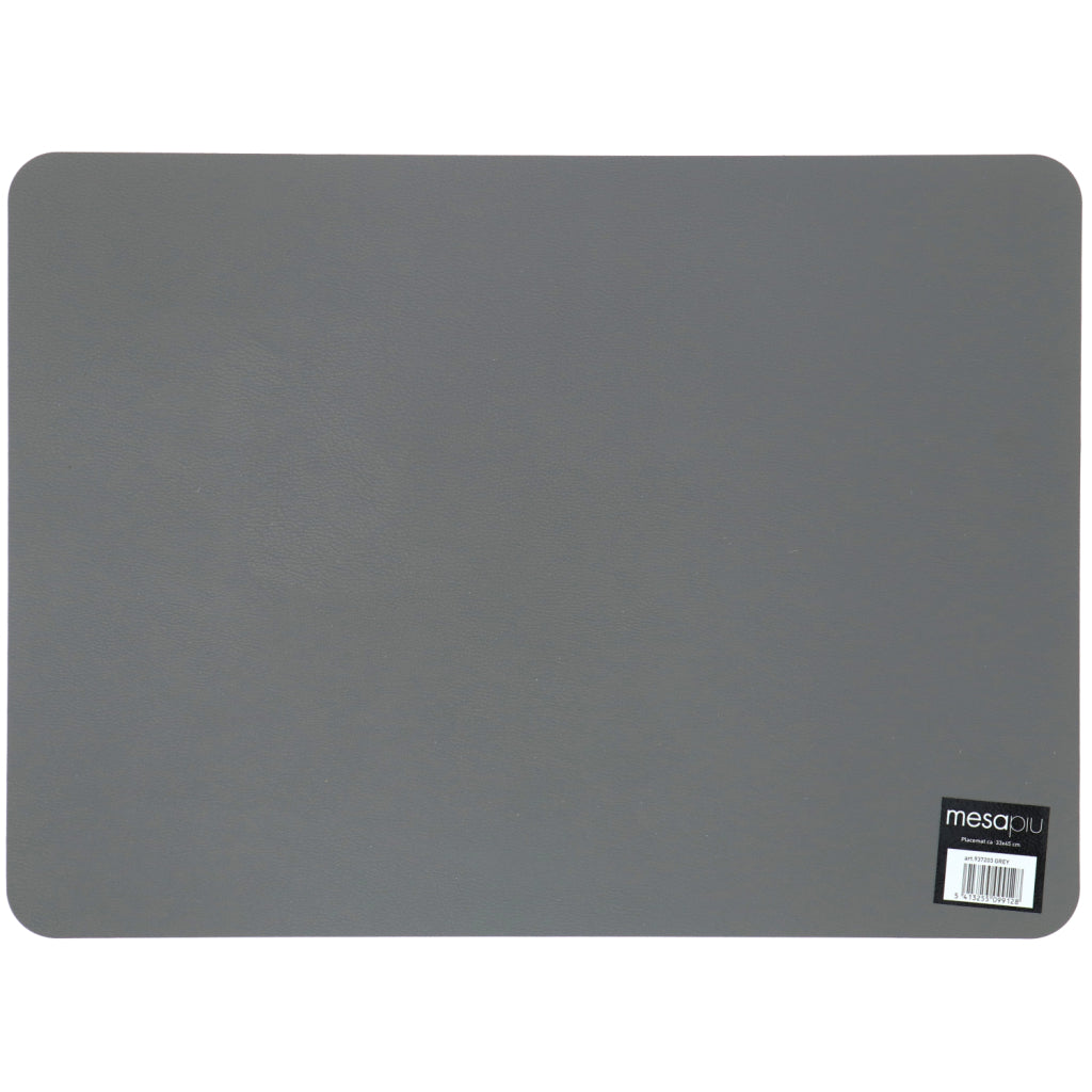 Mesapiu placemat lederlook grey 45x33 cm