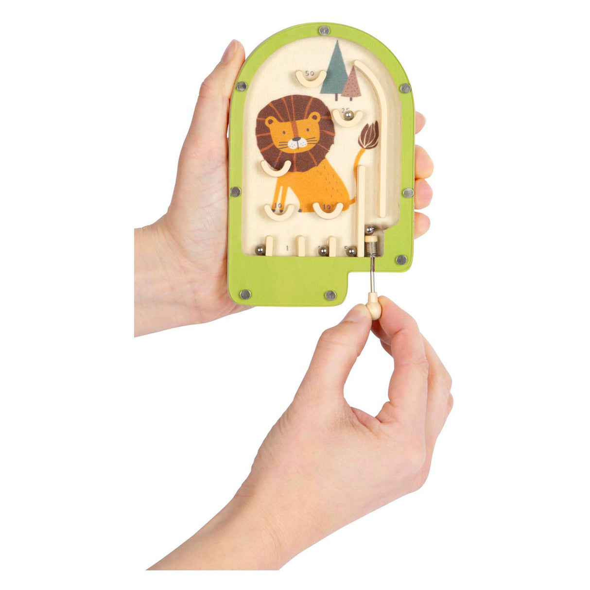 Small foot - houten mini flipperspel leeuw