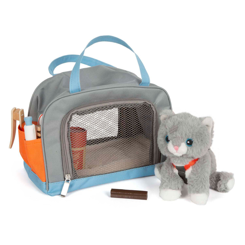 Small Foot - cuddly cat with carrying bag and care set