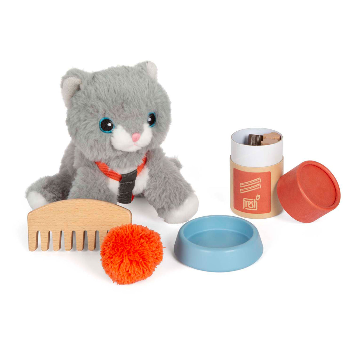 Small Foot - cuddly cat with carrying bag and care set