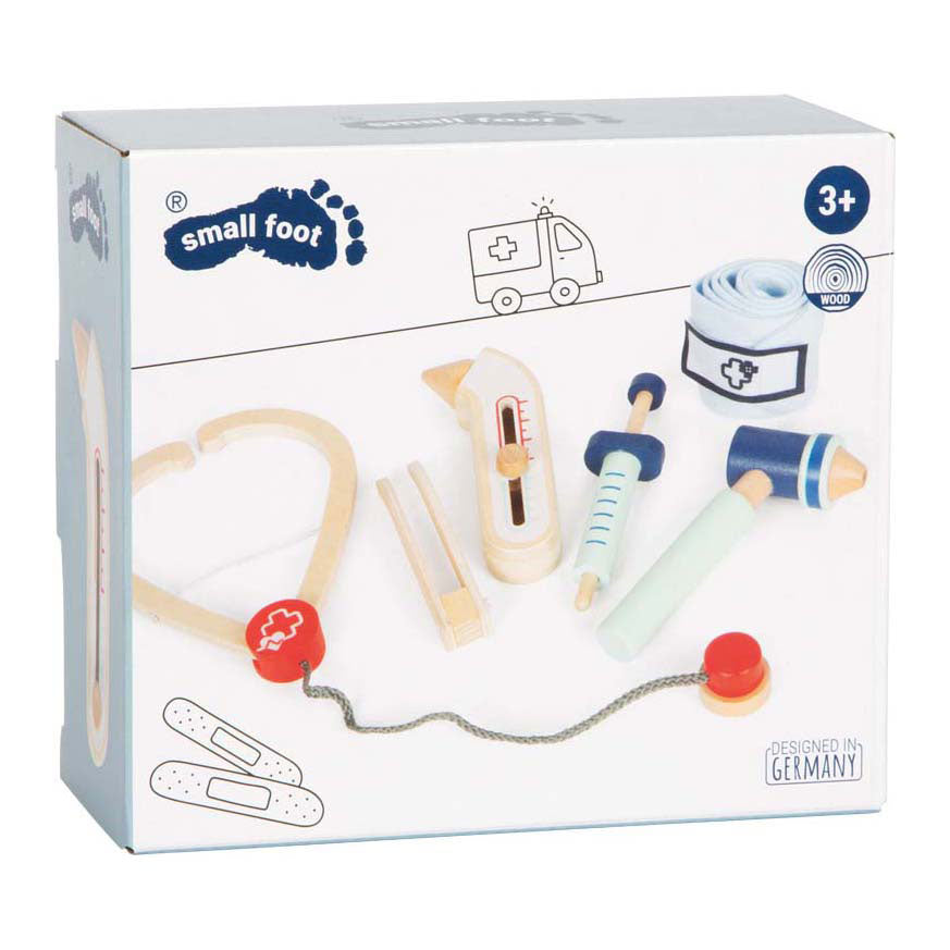 Small foot - coffret de jeu docteur, 6 pièces.