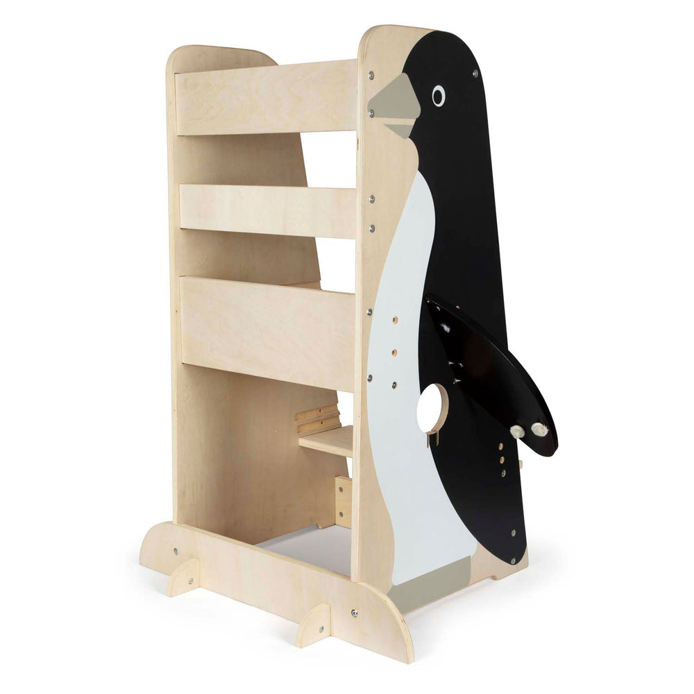 Small foot - houten leertoren penguin wild life, 92cm