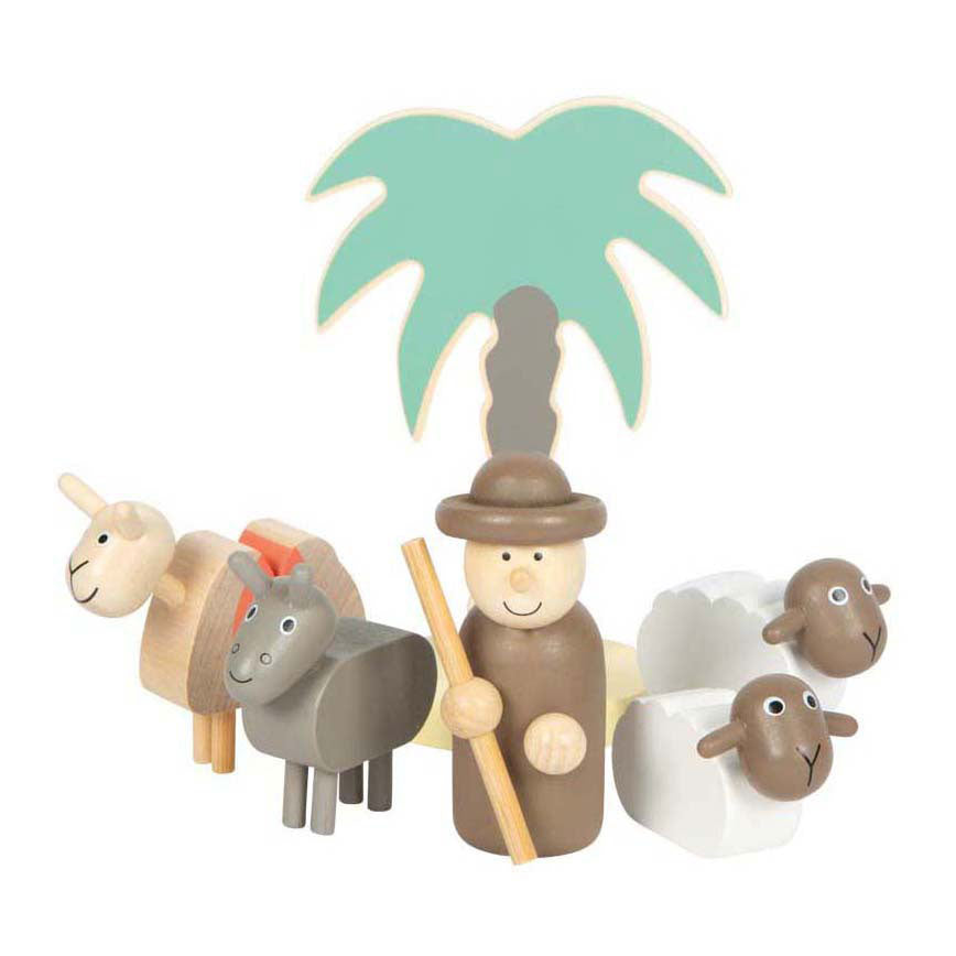 Kis láb - fa jászol Karácsonyi mesejáték készlet