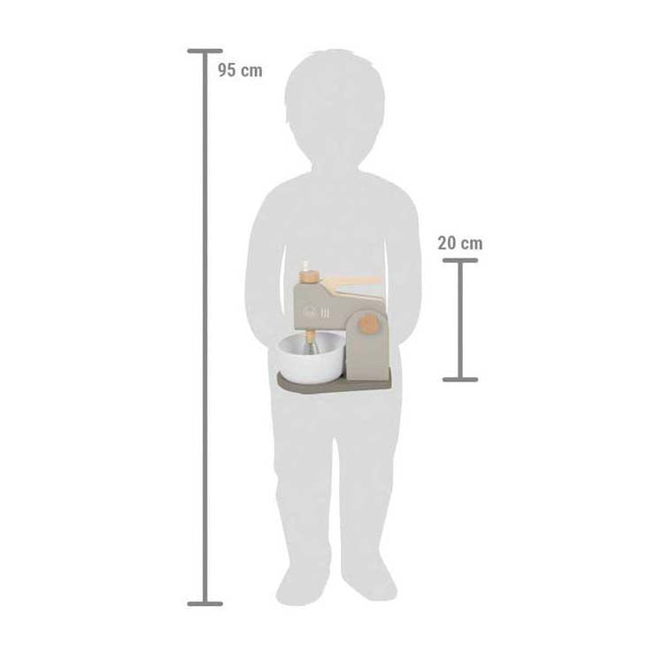 Small foot - wooden mixer play set gray tasty