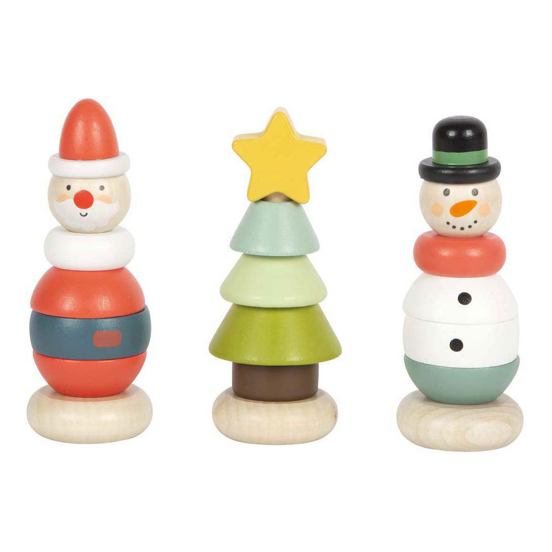 Small foot - Christmas and winter stacking tower, 9 pieces