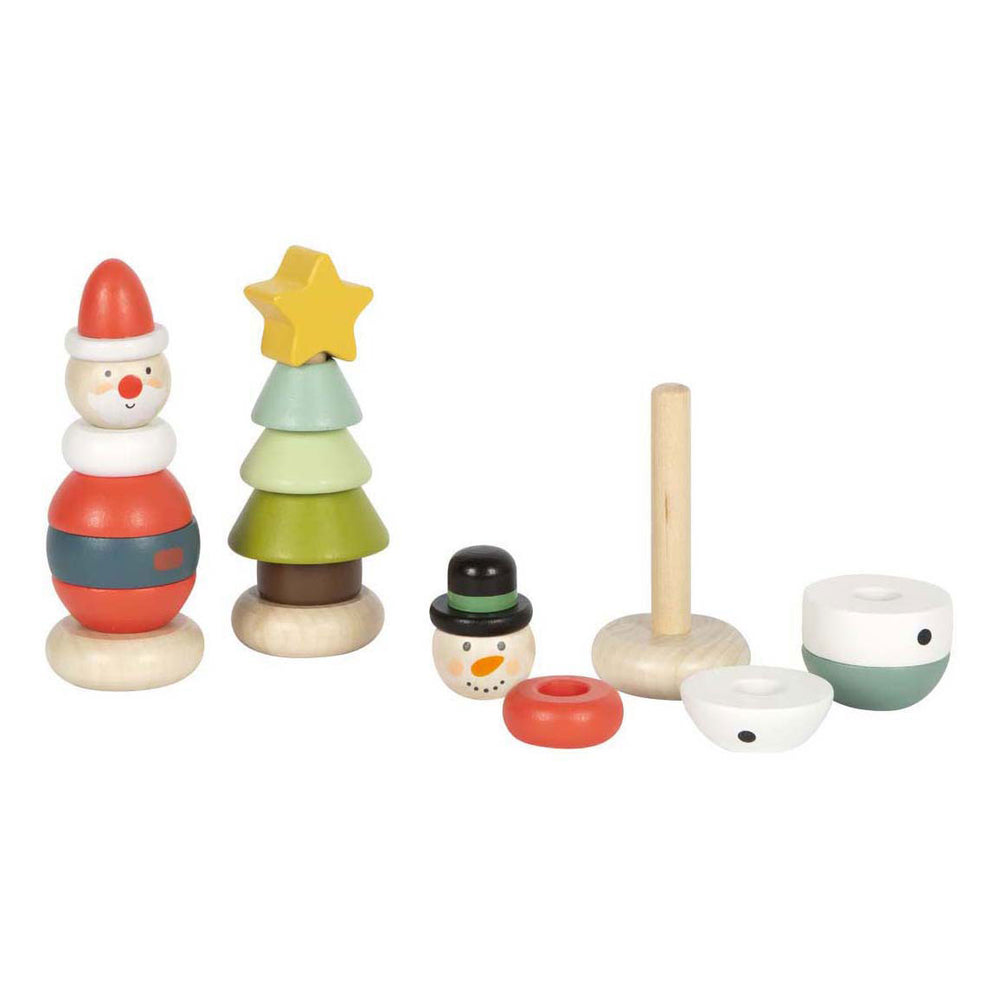 Small Foot - Christmas and Winter Stacking Tower, 9 pieces