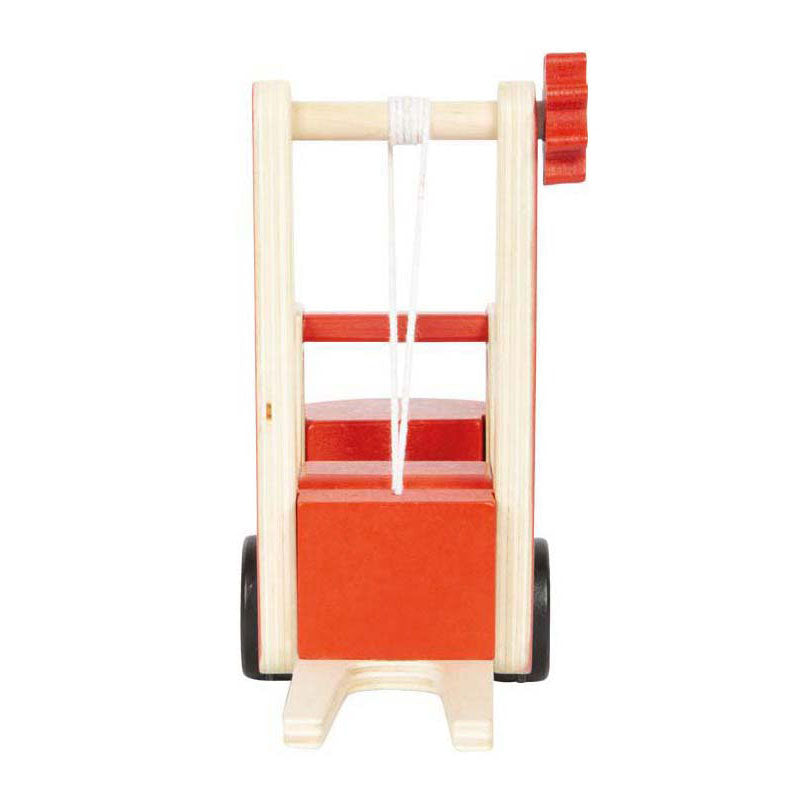 Small foot - wooden forklift with pallet