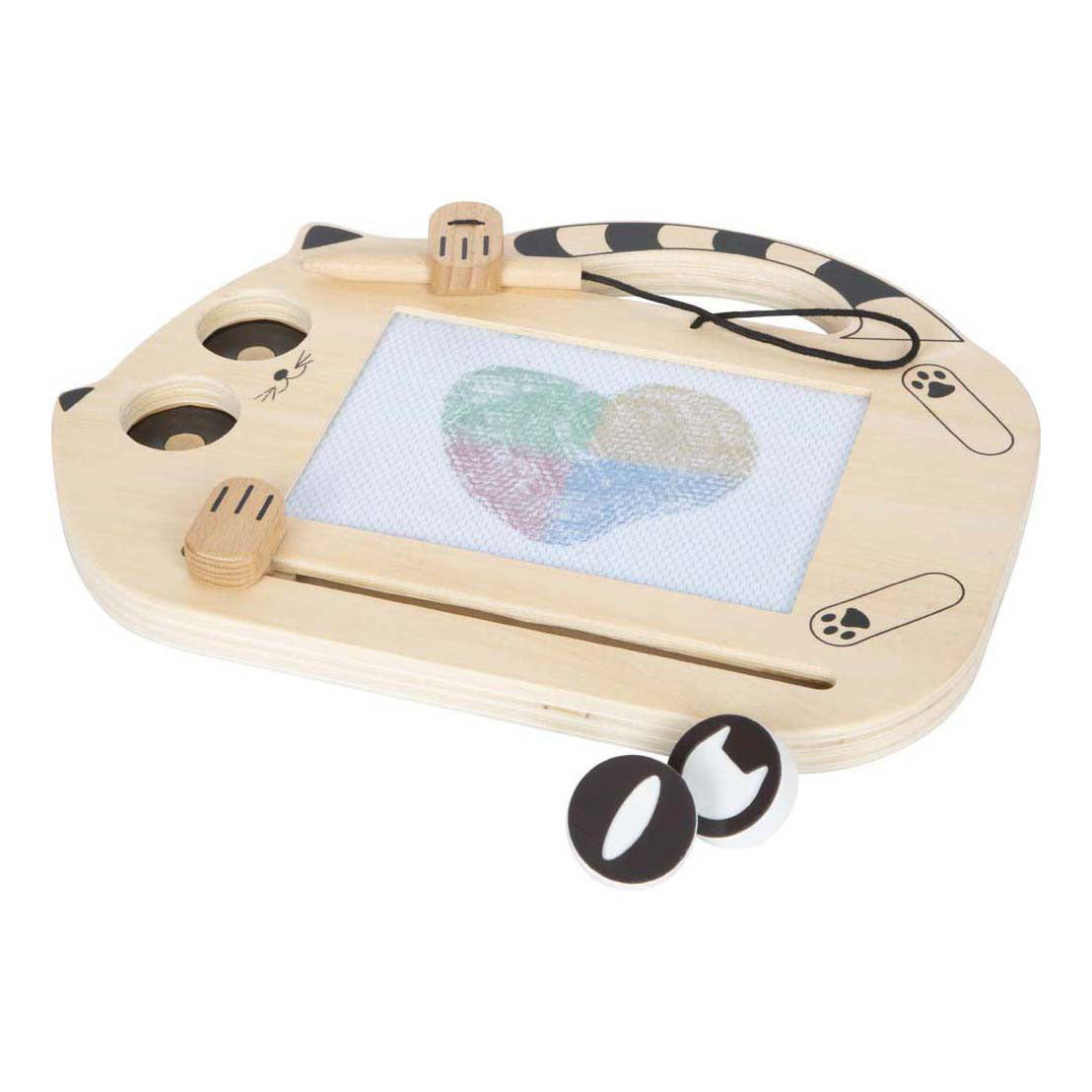 Lille fod - magnetisk tegnebræt træ