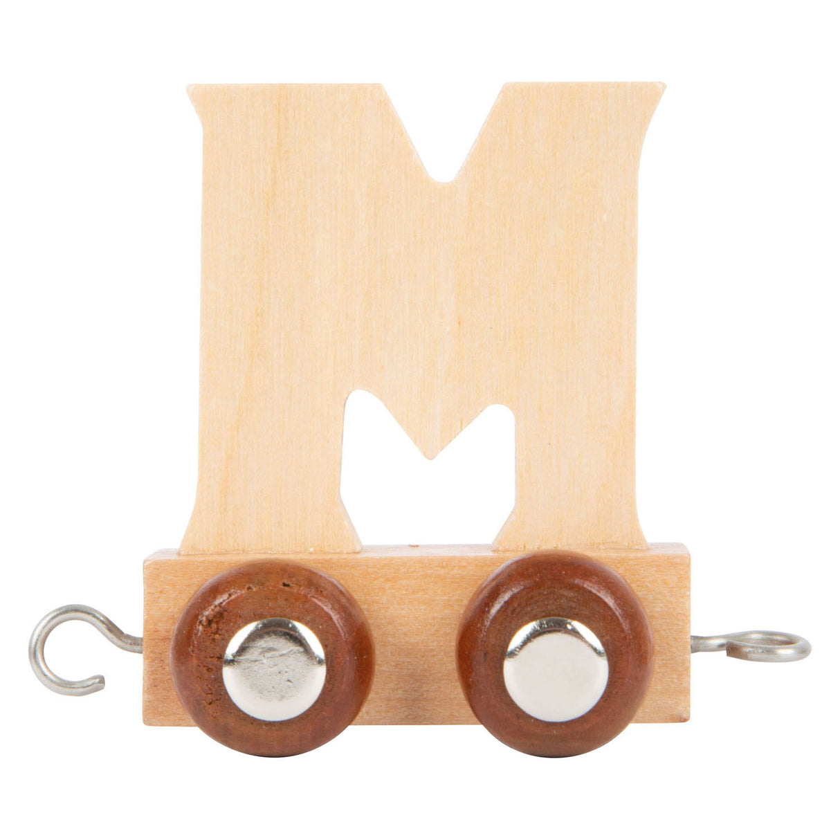 Small foot - wooden letter train - m - 12 pieces