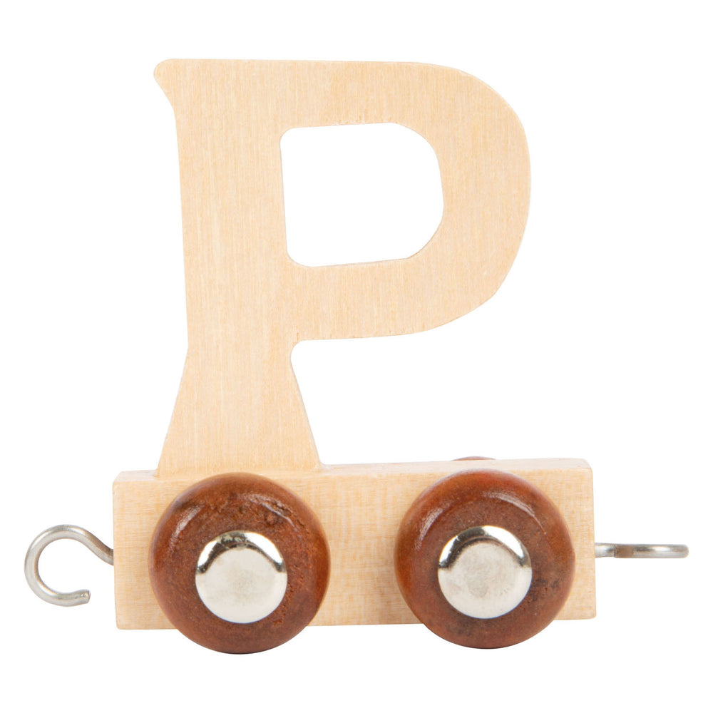Small foot - wooden letter train - p - 12 pieces