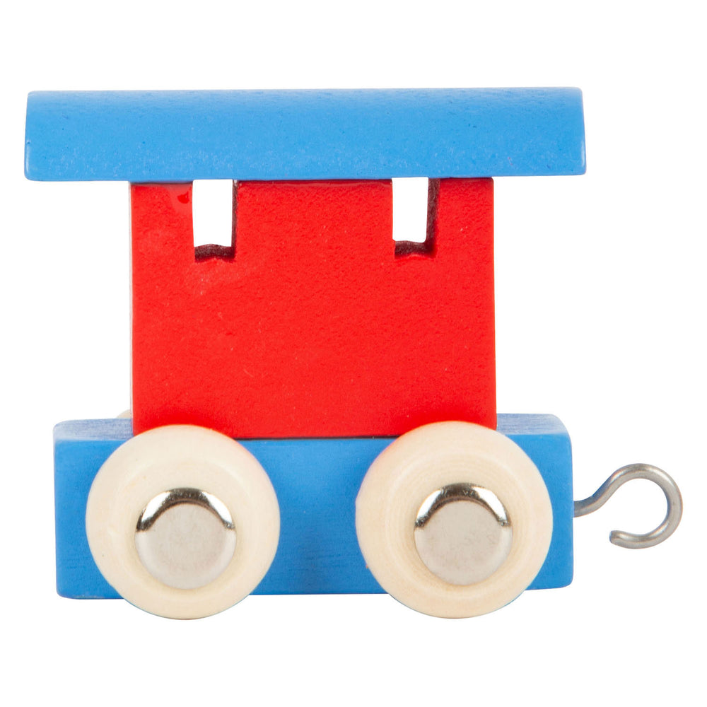 Small Foot - wooden letter train wagon red and blue - 12 pieces