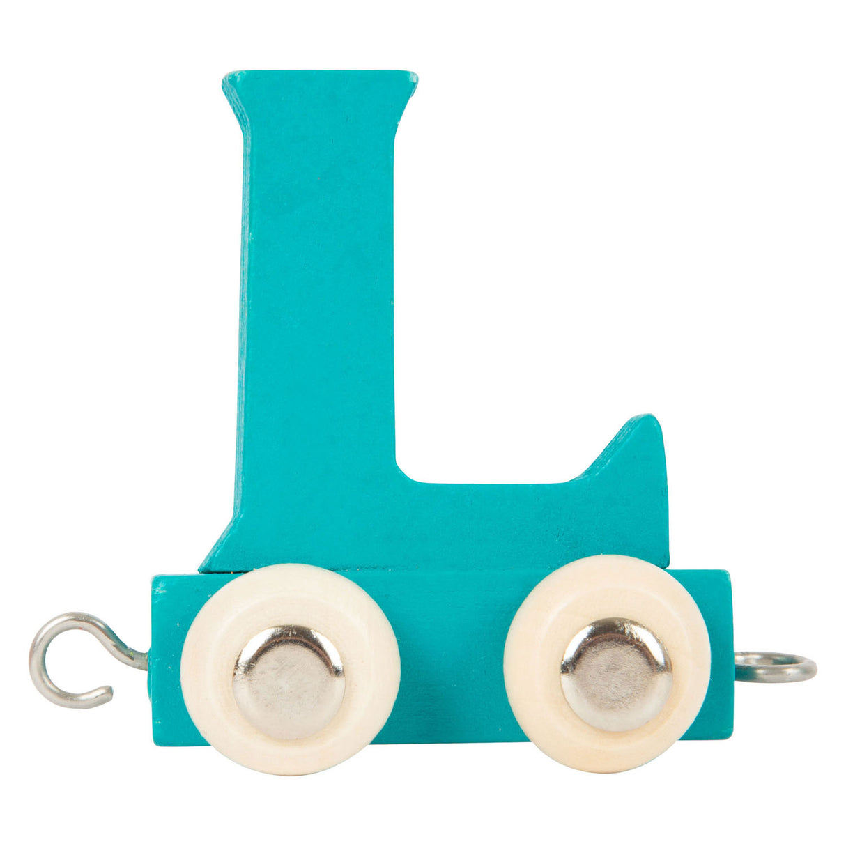Small foot - wooden letter train blue - l - 12 pieces