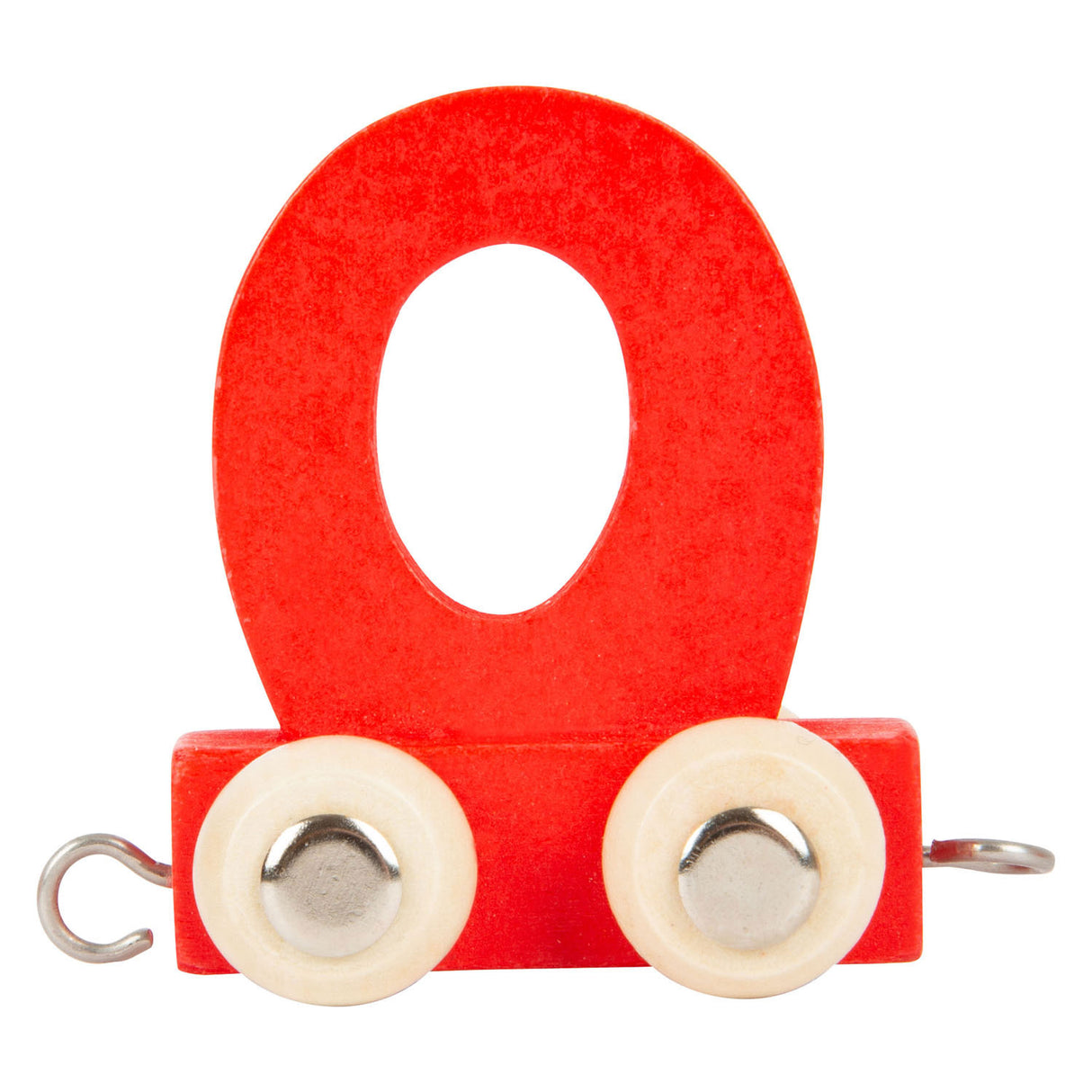 Small foot - wooden letter train red - o - 12 pieces