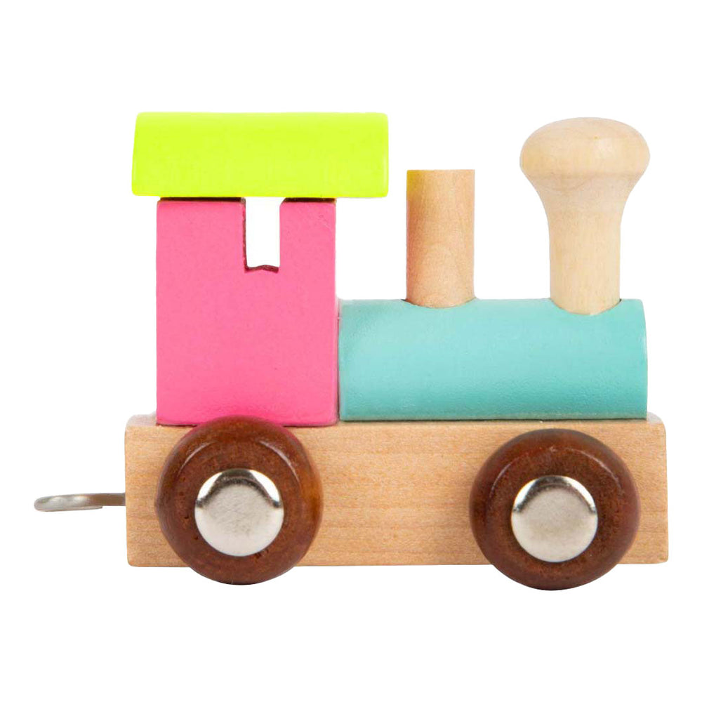 Small Foot - Wooden Letter Train Locomotive Colored - Pack of 12