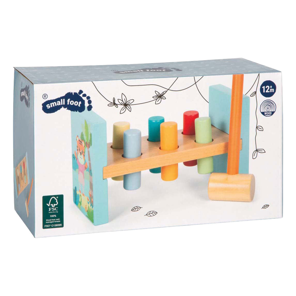 Small foot - houten hamerbank jungle friends fsc