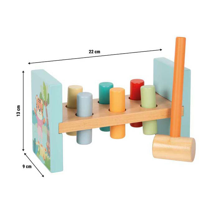Small foot - houten hamerbank jungle friends fsc