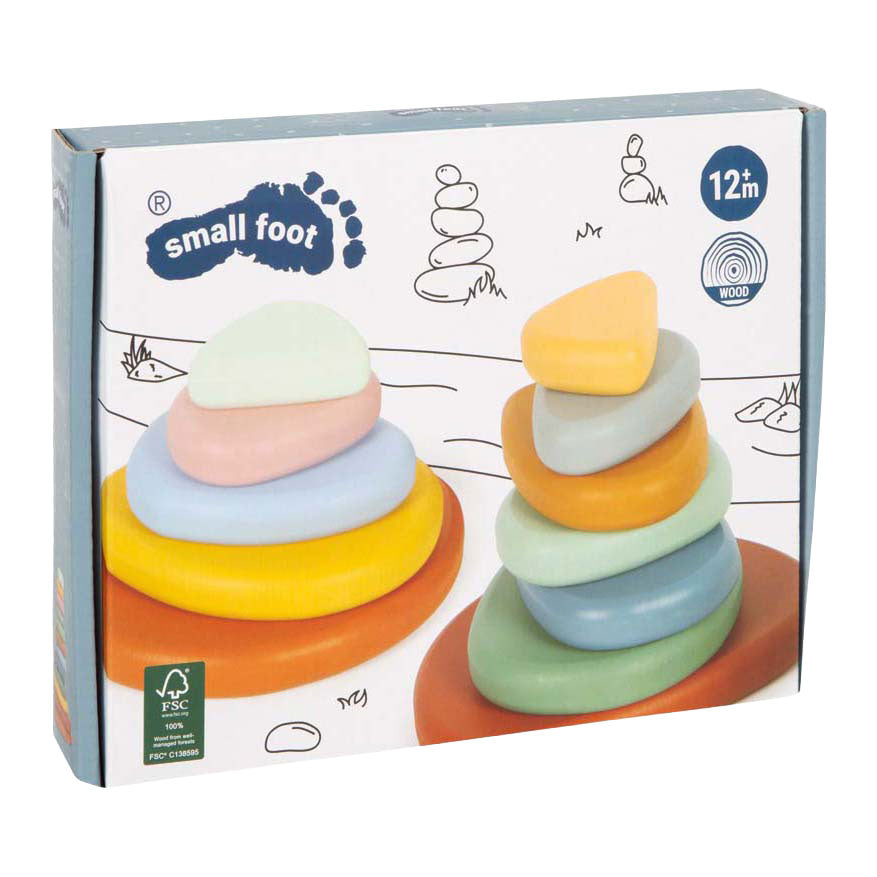 Small foot - houten montessori river rocks evenwichtsspel fsc