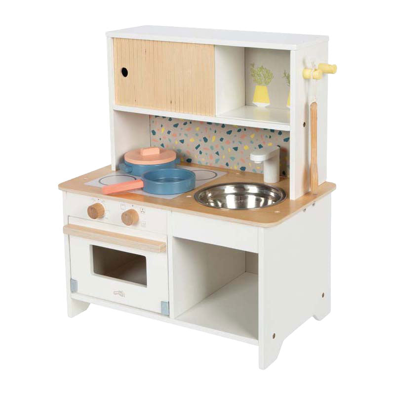 Small foot - houten terrazzo speelkeuken compact